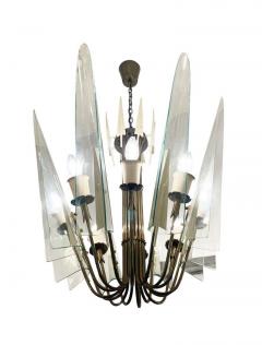 Pietro Chiesa Large Glass Petal Chandelier Attributed to Fontana Arte - 2408724