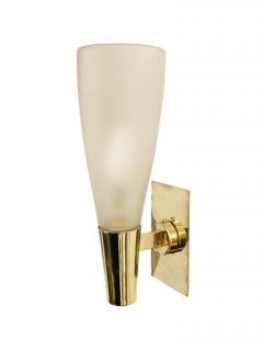 Pietro Chiesa Pair of Brass Sconces by Pietro Chiesa for Fontana Arte - 3466091