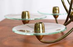 Pietro Chiesa Pietro Chiesa Brass Glass Candelabra Holder for Fontana Arte - 2304819