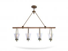 Pietro Chiesa Rare 4 Light Chandelier by Pietro Chiesa for Fontana Arte - 3432303