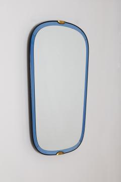 Pietro Chiesa Rare Blue Bevelled Glass Mirror by Pietro Chiesa for Luigi Fontana C Italy - 3666943