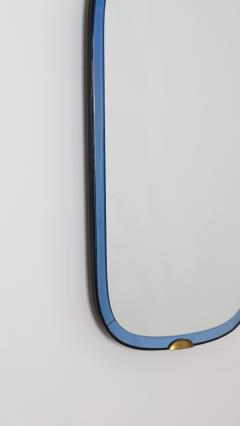 Pietro Chiesa Rare Blue Bevelled Glass Mirror by Pietro Chiesa for Luigi Fontana C Italy - 3666955