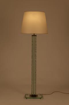 Pietro Chiesa Rare Chiseled Glass Floor Lamp by Pietro Chiesa for Fontana Arte Italy c 1935 - 3905776