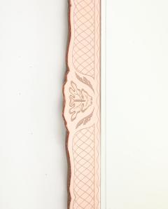 Pietro Chiesa Rare Rectangular Pink Rose Etched Glass Mirror by Pietro Chiesa - 4803941