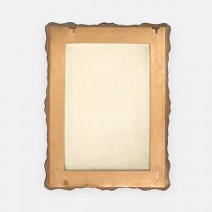 Pietro Chiesa Rare Rectangular Pink Rose Etched Glass Mirror by Pietro Chiesa - 4803942