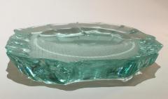 Pietro Chiesa Scalpellato Glass Dish by Pietro Chiesa for Fontana Arte Italy circa 1935 - 2628633