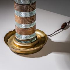 Pietro Chiesa Table Lamp in Glass and Wood probably Italy Mid 20th Century - 4690887