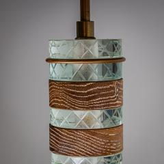 Pietro Chiesa Table Lamp in Glass and Wood probably Italy Mid 20th Century - 4690888