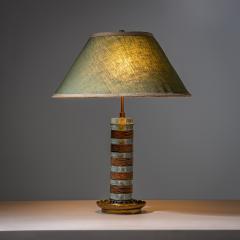 Pietro Chiesa Table Lamp in Glass and Wood probably Italy Mid 20th Century - 4697482