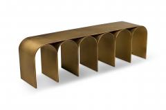 Pietro Franceshini Italian Contemporary Steel Gold Arch Bench - 4605785