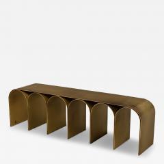 Pietro Franceshini Italian Contemporary Steel Gold Arch Bench - 4620200