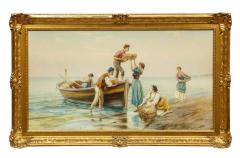 Pietro Gabrini An Extremely Fine Hand Painted Watercolor - 2137354