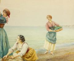 Pietro Gabrini An Extremely Fine Hand Painted Watercolor - 2137357