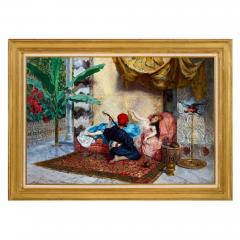 Pietro Gabrini Large antique Italian figurative Orientalist oil painting by Pietro Gabrini - 4330129