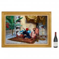 Pietro Gabrini Large antique Italian figurative Orientalist oil painting by Pietro Gabrini - 4330159