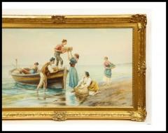 Pietro Gabrini Pietro Gabrini Italian 1856 1926 An Extremely Fine Hand Painted Watercolor - 3880364