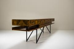 Pietro Lingeri Pietro Lingeri Geometric Showcase in Walnut Brass Metal and Glass Italy 1939 - 3910859