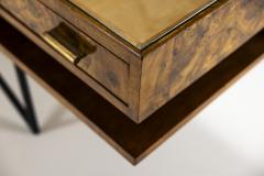 Pietro Lingeri Pietro Lingeri Geometric Showcase in Walnut Brass Metal and Glass Italy 1939 - 3910868