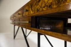 Pietro Lingeri Pietro Lingeri Geometric Showcase in Walnut Brass Metal and Glass Italy 1939 - 3910870
