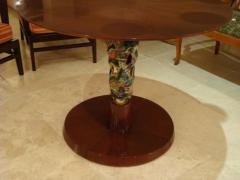 Pietro Melandri Center Table in Mahogany with Ceramic Work by Pietro Melandri - 242098