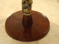 Pietro Melandri Center Table in Mahogany with Ceramic Work by Pietro Melandri - 242101