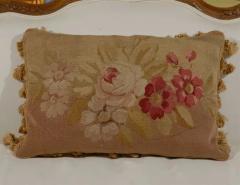 Pillows Made from 19th Century Antique French Aubusson Gold Red Beige - 3414952