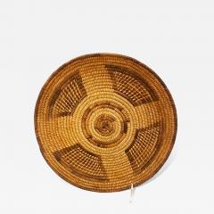Pima Akimel OOdham basketry tray with trapezoidal designs - 4601209