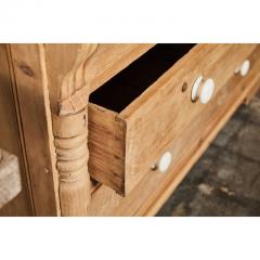 Pine Cabinet w blue interior - 1741919