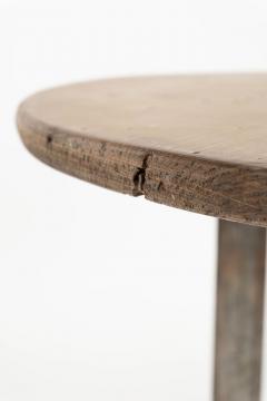 Pine Cricket Table with Gray Painted Base - 4403812