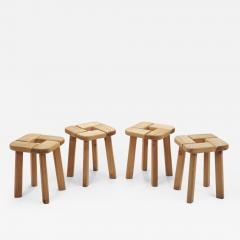 Pine Sauna Stools for Finnsauna Lagerholm Finland 1950s - 2649517