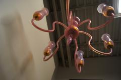 Pink 1950s Murano Glass Chandelier - 1840983