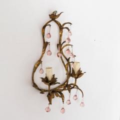 Pink Crystal Sconces - 1325724