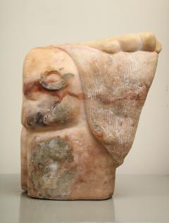 Pink Marble Caryatid Sculpture - 1192689