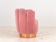 Pink Mohair and Leather Swivel Chair Sketch Restaurant London 2014 - 3915595