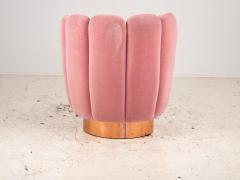 Pink Mohair and Leather Swivel Chair Sketch Restaurant London 2014 - 3915598