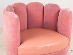 Pink Mohair and Leather Swivel Chair Sketch Restaurant London 2014 - 3915599