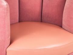 Pink Mohair and Leather Swivel Chair Sketch Restaurant London 2014 - 3915603