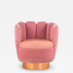 Pink Mohair and Leather Swivel Chair Sketch Restaurant London 2014 - 3918116