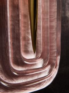 Pink Murano with Brass Accents Wall Sconces - 4693114