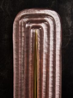 Pink Murano with Brass Accents Wall Sconces - 4693121
