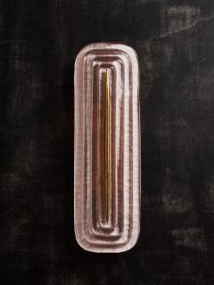 Pink Murano with Brass Accents Wall Sconces - 4693130