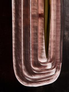 Pink Murano with Brass Accents Wall Sconces - 4693155