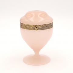 Pink Opaline Glass Covered Box France circa 1920 - 3955217