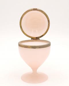 Pink Opaline Glass Covered Box France circa 1920 - 3955218