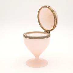 Pink Opaline Glass Covered Box France circa 1920 - 3955219