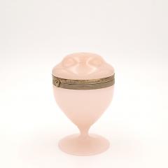 Pink Opaline Glass Covered Box France circa 1920 - 3955220