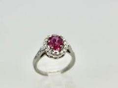 Pink Sapphire and Diamond Ring - 3451297