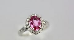 Pink Sapphire and Diamond Ring - 3451299