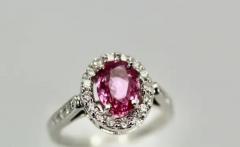 Pink Sapphire and Diamond Ring - 3451306