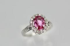 Pink Sapphire and Diamond Ring - 3451308